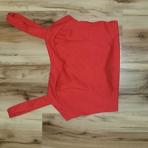 Body Central Red Crop Cutout Tank